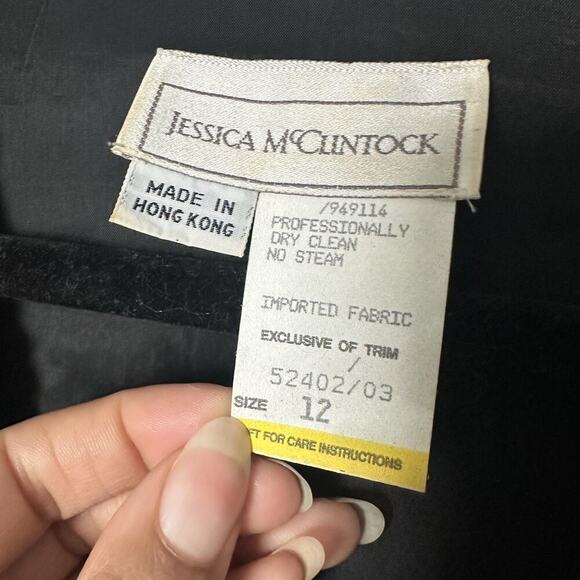 Vintage Jessica McClintock Gunne Sax Formal Bolero Jacket Lace Applique Evening - Picture 6 of 11